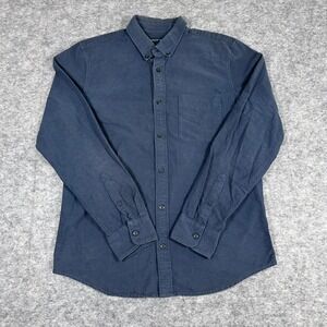 Everlane Uniform Button Down Shirt Navy Blue Cotton Pocket Mens Medium
